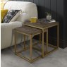 Athens Fumed Oak Nest of Tables by Bentley Designs