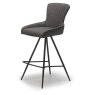 Maria Counter Stool (Dark Grey Faux Leather) by Kesterport
