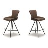 Maria Counter Stool (Brown Faux Leather) by Kesterport