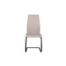 Pair of Vista Dining Chairs (Taupe Faux Leather)