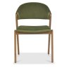 Regent Rustic Oak Dining Chairs (Cedar Velvet) by Bentley Designs
