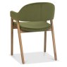 Regent Rustic Oak Dining Armchairs (Cedar Velvet) by Bentley Designs