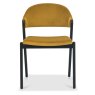 Regent Peppercorn Dining Chairs (Mustard Velvet) by Bentley Designs