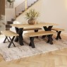 Reno 90cm Dining Bench ('X' Leg) by Bell & Stocchero