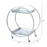 Chrome Metal Clear Glass Drink Trolley Chrome Metal Clear Glass Drink Trolley