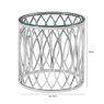 Willow Chrome Metal and Glass End Table Willow Chrome Metal and Glass End Table