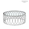 Willow Chrome Metal Glass Coffee Table Willow Chrome Metal Glass Coffee Table