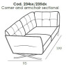 Seville Corner & Armchair Section (LHF) by Italia Living Seville Corner & Armchair Section (LHF) by Italia Living